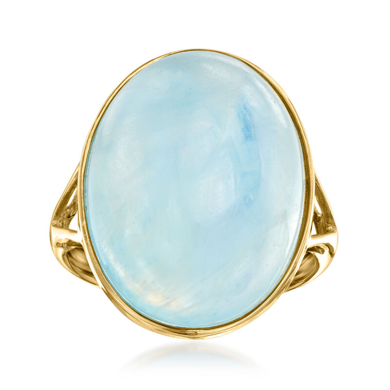 25.00 Carat Aquamarine Ring in 14kt Yellow Gold image number 0