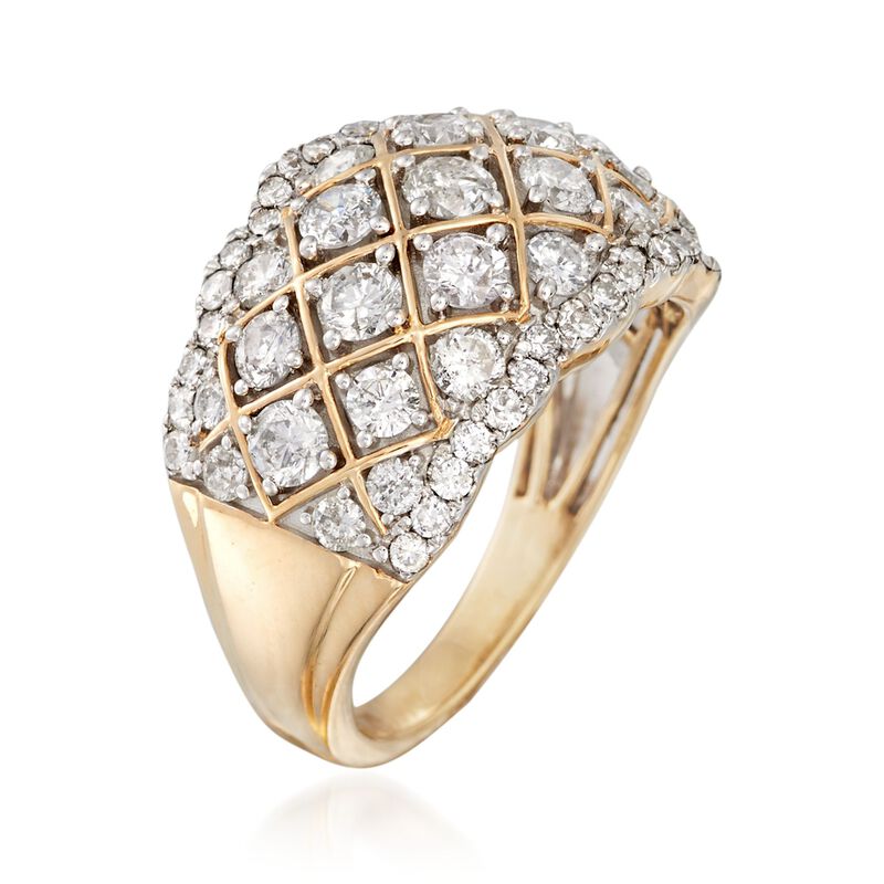 2.00 ct. t.w. Diamond Quilt Ring in 14kt Yellow Gold image number 2
