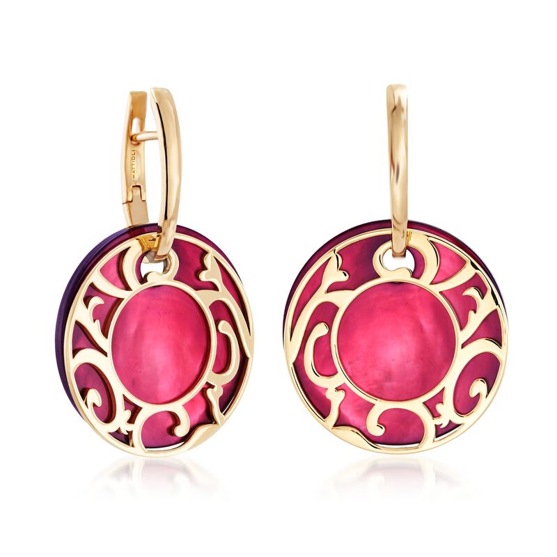 Mattioli &quot;Siriana&quot; 18kt Yellow Gold Earrings with Four Interchangeable Drops: 18kt Gold and Multi-Stone. 1 1/4&quot; image number 4