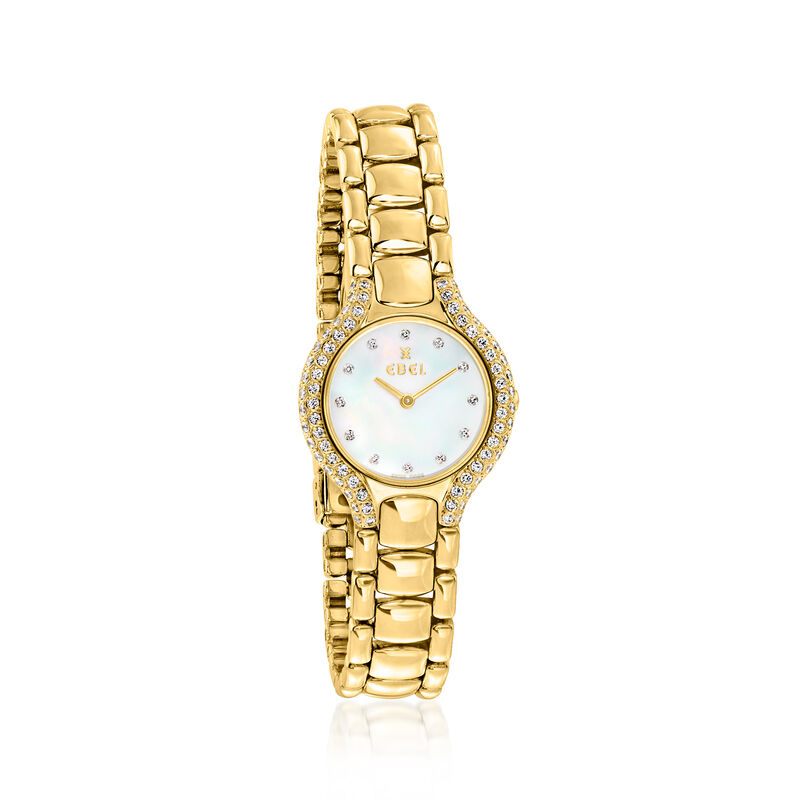 Pre-Owned Ebel "Beluga" Women's 24mm 18kt Yellow Gold Watch with Diamonds image number 0
