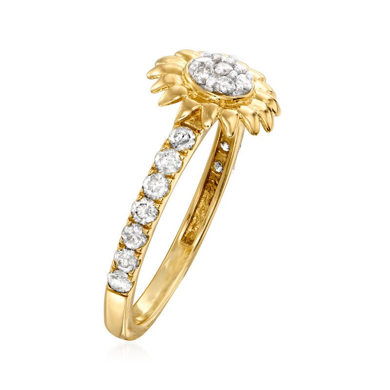.50 ct. t.w. Diamond Sunflower Ring in 14kt Yellow Gold image number 2