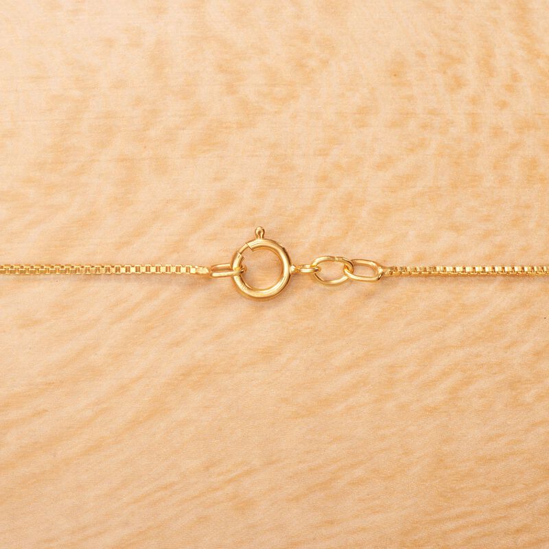 14kt Gold Over Sterling Silver Etched Locket Necklace image number 5