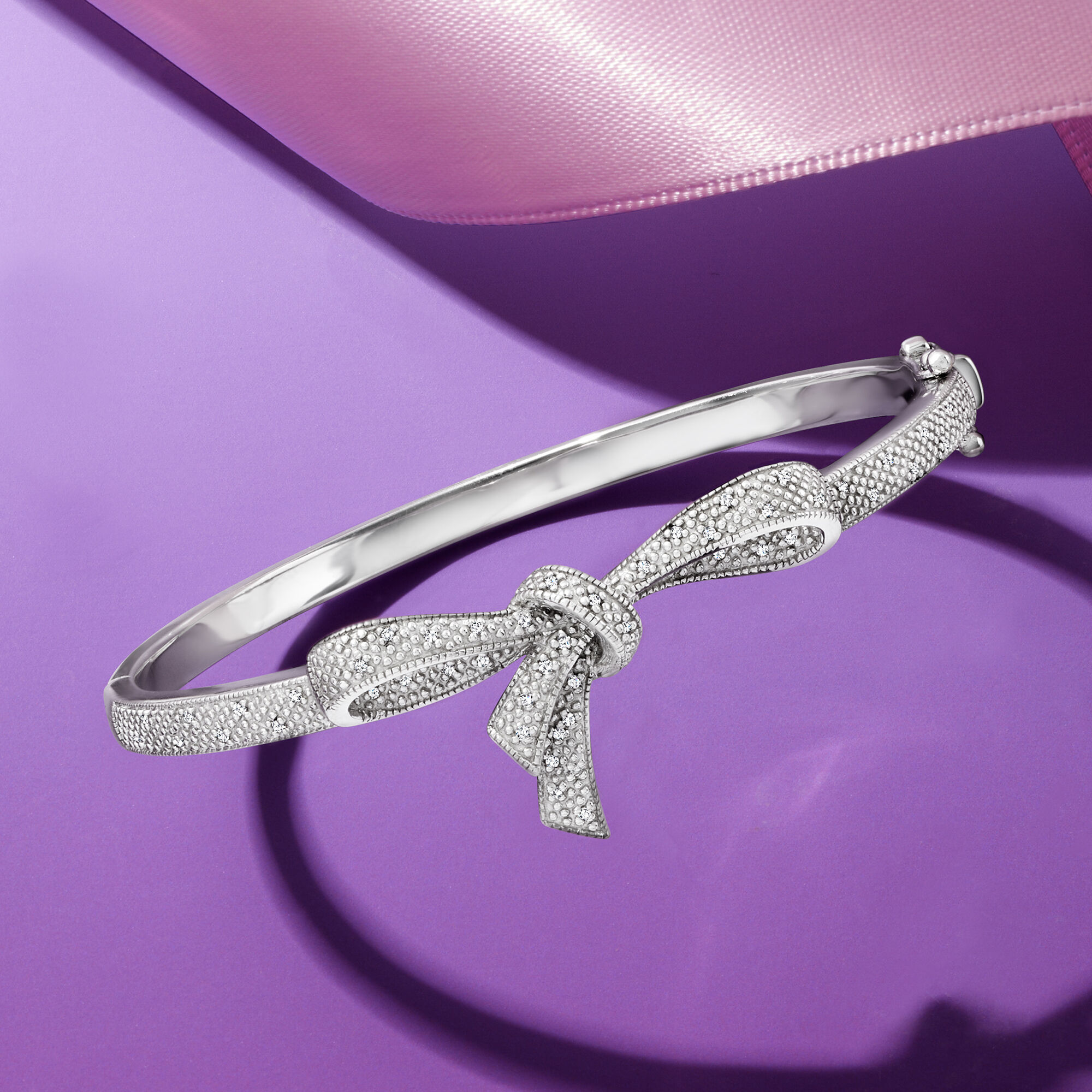 Bow bangle bracelet hot sale