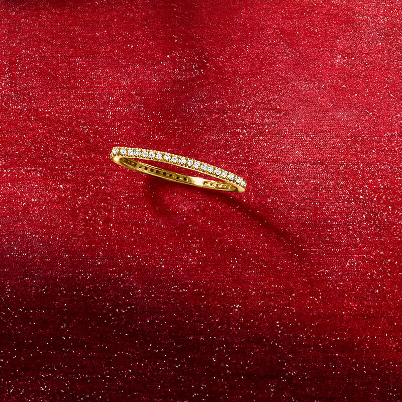 .15 ct. t.w. Diamond Eternity Band in 14kt Yellow Gold. Size 8 image number 2