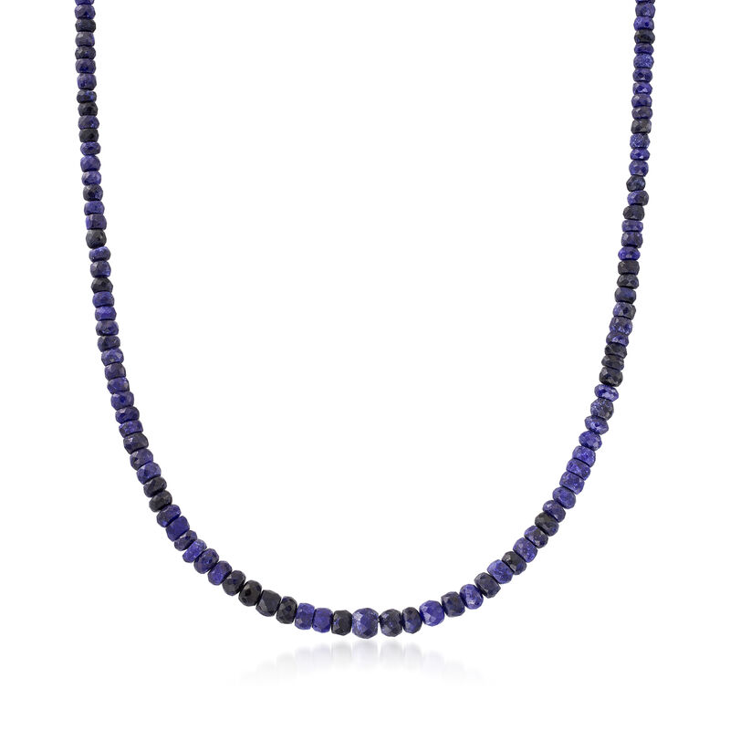 80.00 ct. t.w. Sapphire Bead Necklace with Sterling Silver image number 0