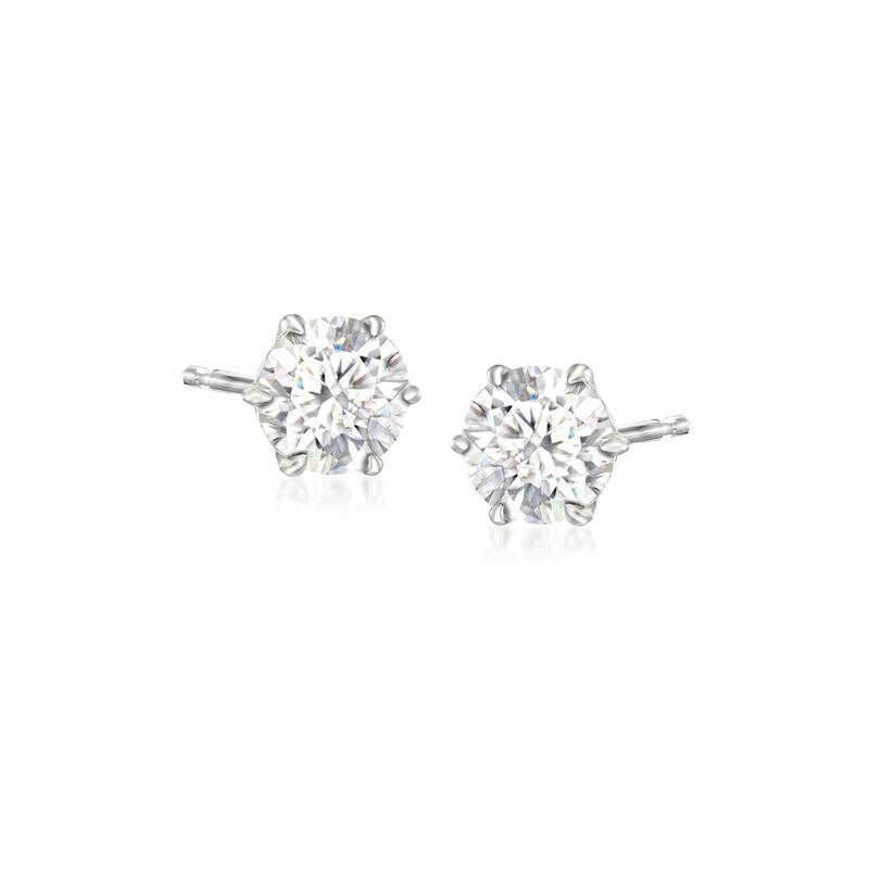 1.00 ct. t.w. Moissanite Stud Earrings in Sterling Silver image number 0