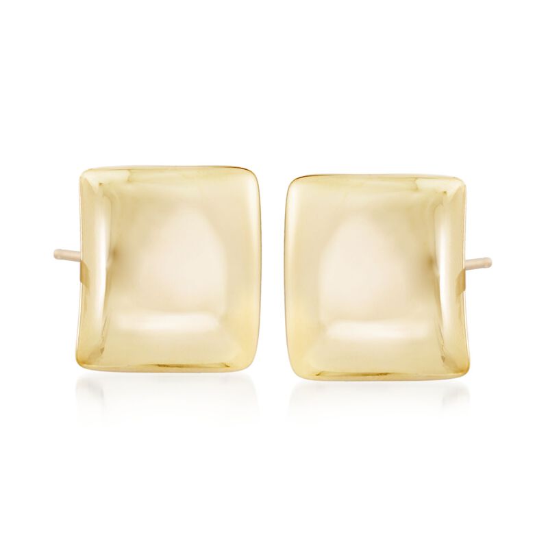 Italian 18kt Gold Over Sterling Silver Square Earrings image number 0
