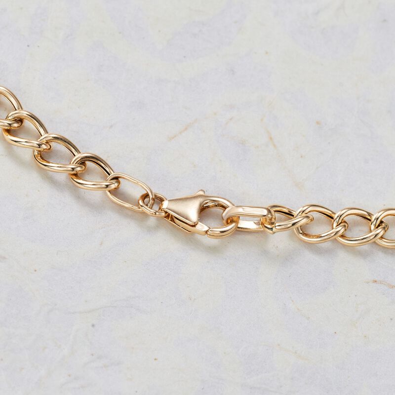 Italian 18kt Yellow Gold Graduated Curb-Link Necklace image number 3
