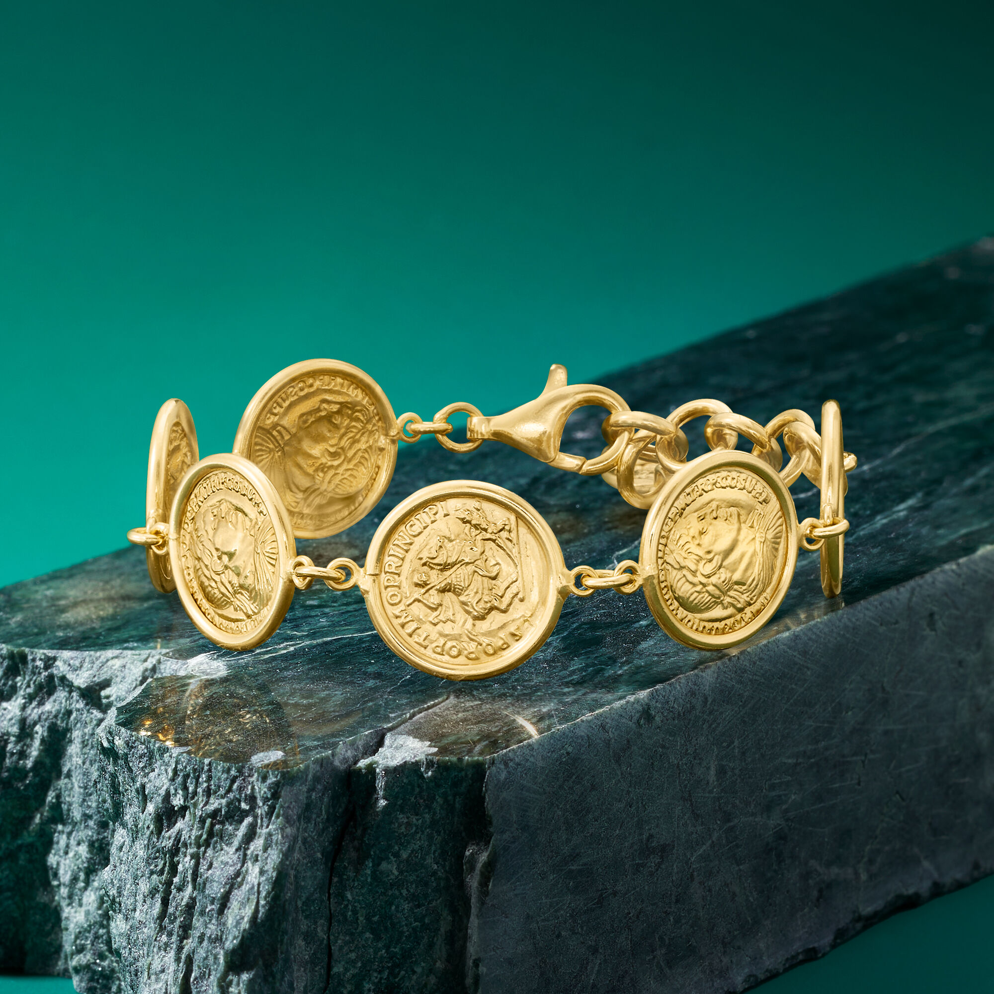 Coin bracelet top