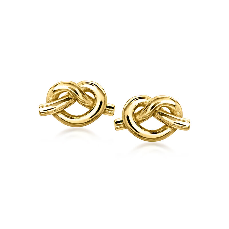 Italian 10kt Yellow Gold Pretzel Earrings image number 0