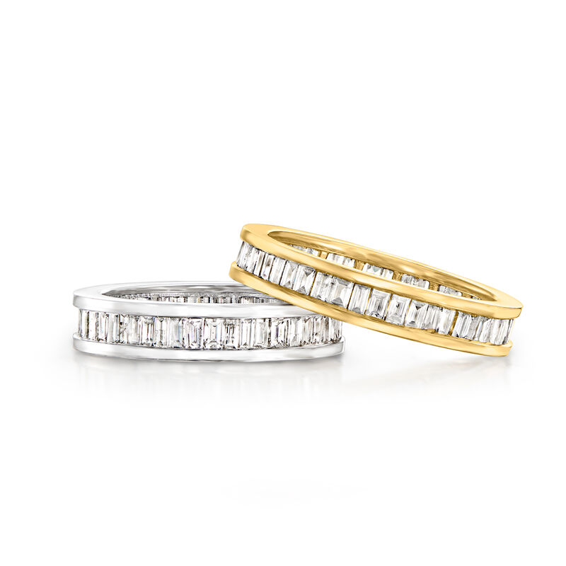 1.00 ct. t.w. Channel-Set Baguette Diamond Eternity Band in 14kt Yellow Gold. Size 9 image number 2