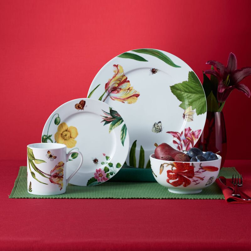 48-pc. Service for 12 &quot;Floral Haven&quot; Porcelain Dinnerware by Royal Worcester image number 1