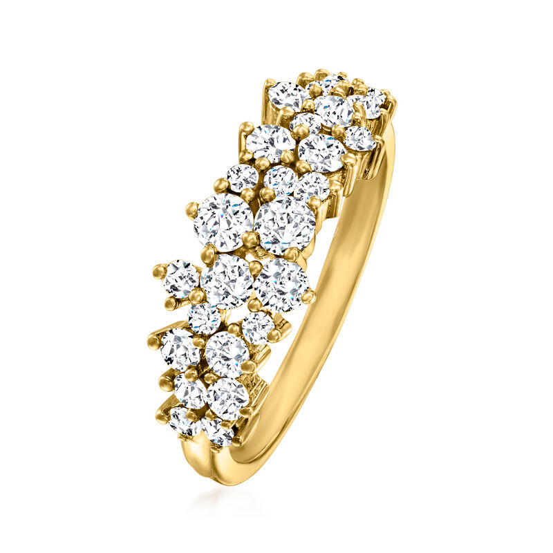 1.00 ct. t.w. Diamond Cluster Ring in 14kt Yellow Gold image number 2
