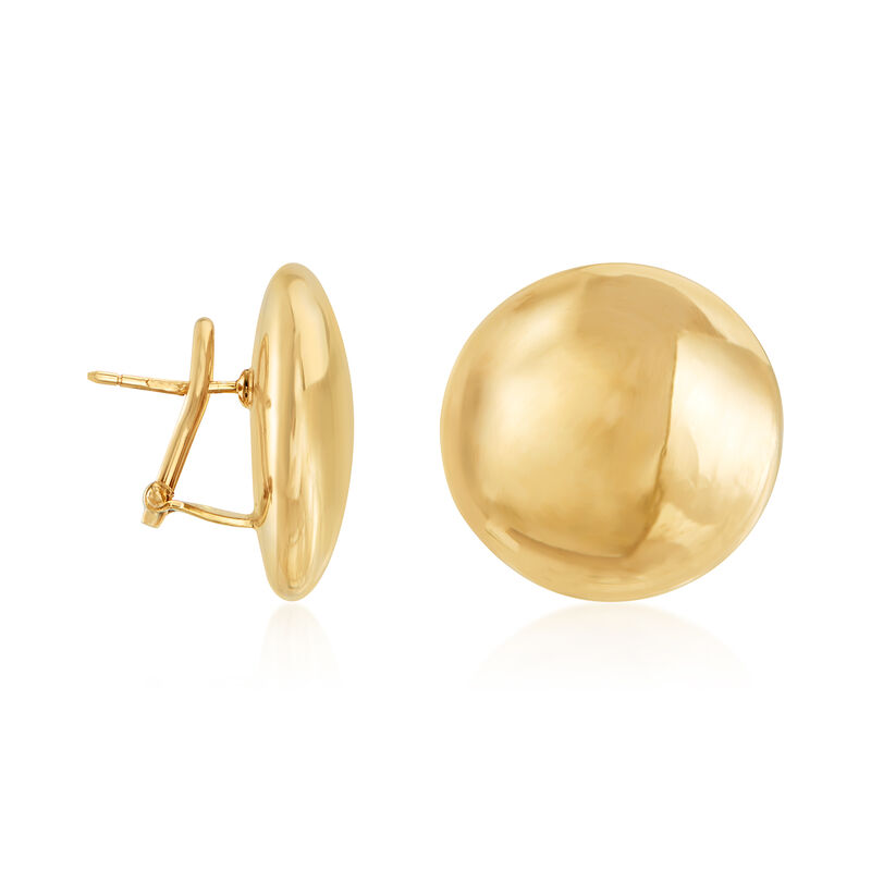 Italian 18kt Gold Over Sterling Dome Clip-On Earrings image number 2