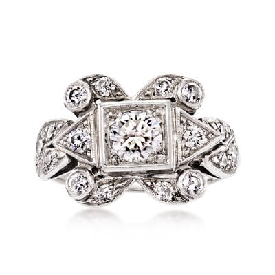 C. 1960 Vintage 1.25 ct. t.w. Diamond Ring in Platinum