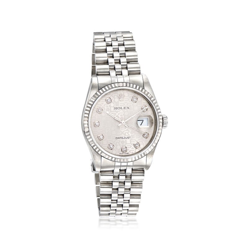 Pre-Owned Rolex Datejust Men's 36mm Automatic Stainless Steel and 18kt White Gold Watch  image number 0