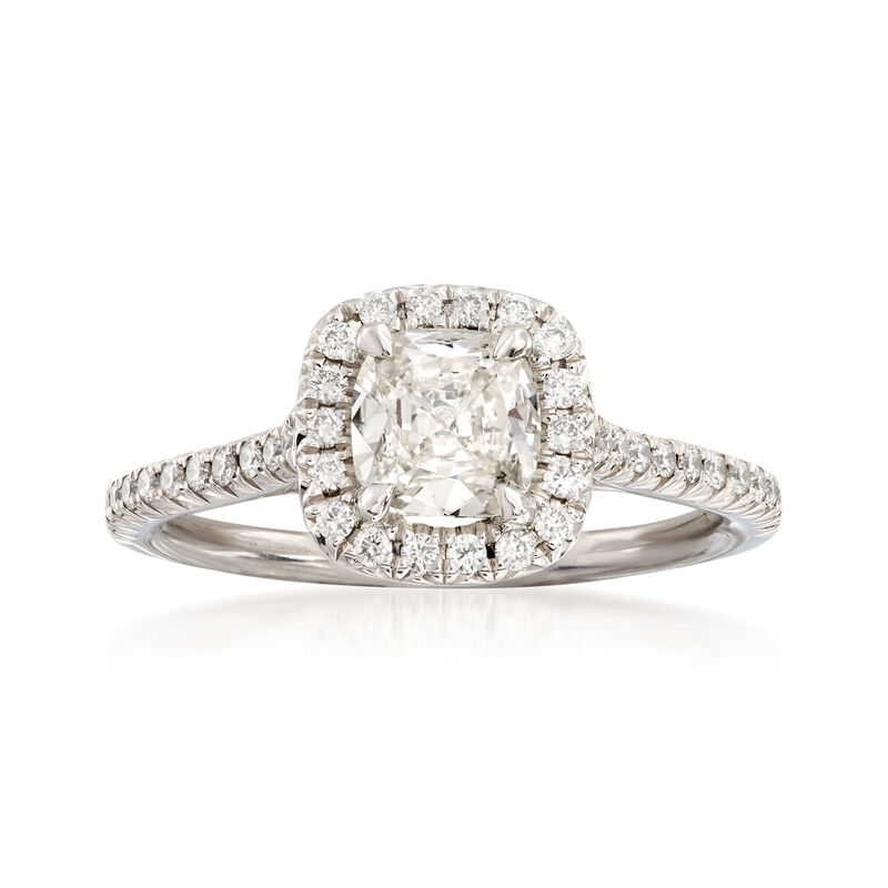 Henri Daussi 1.19 ct. t.w. Diamond Engagement Ring in 18kt White Gold image number 0