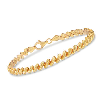 Italian 18kt Gold Over Sterling San Marco Bracelet