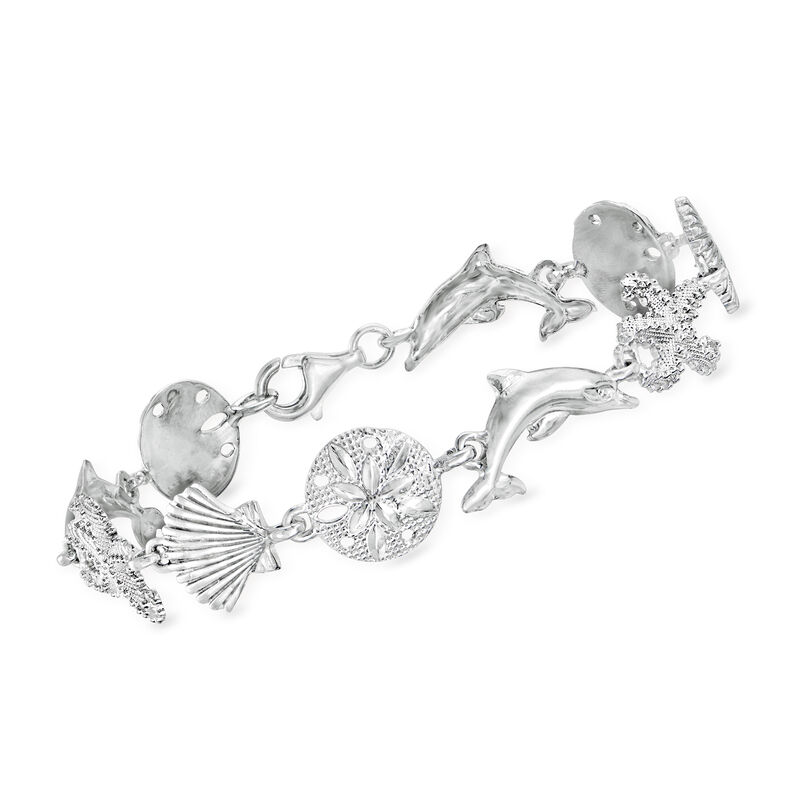 Sterling Silver Sea Life Bracelet image number 0
