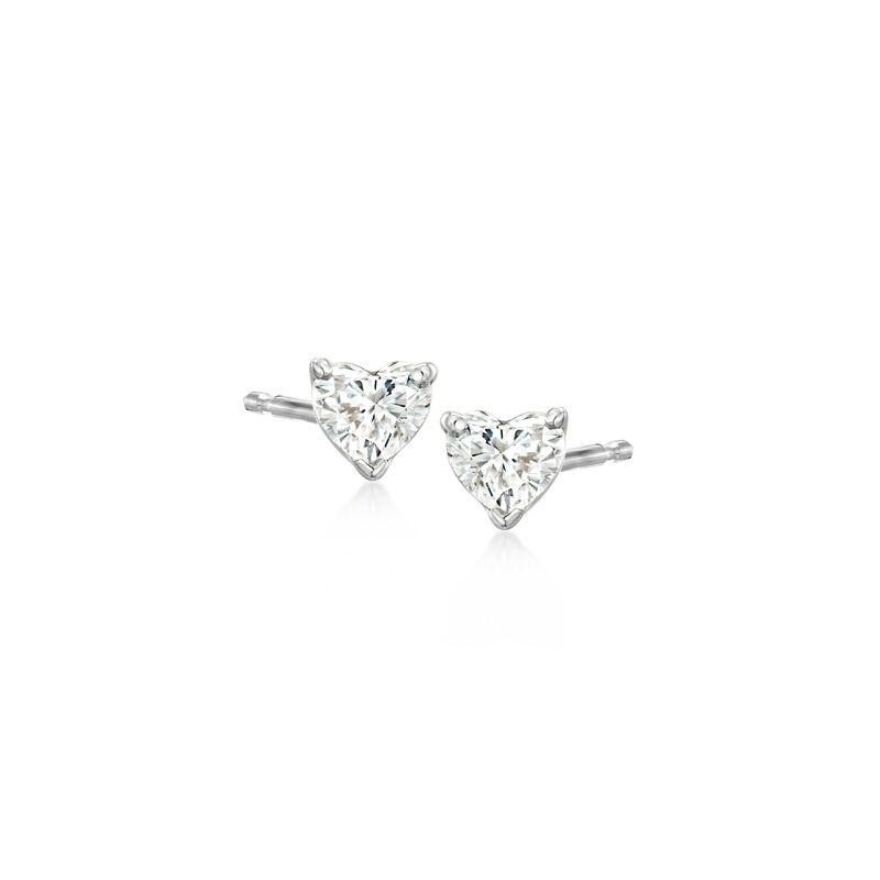 .20 ct. t.w. Heart-Shaped Lab-Grown Diamond Stud Earrings in 14kt White Gold  image number 0