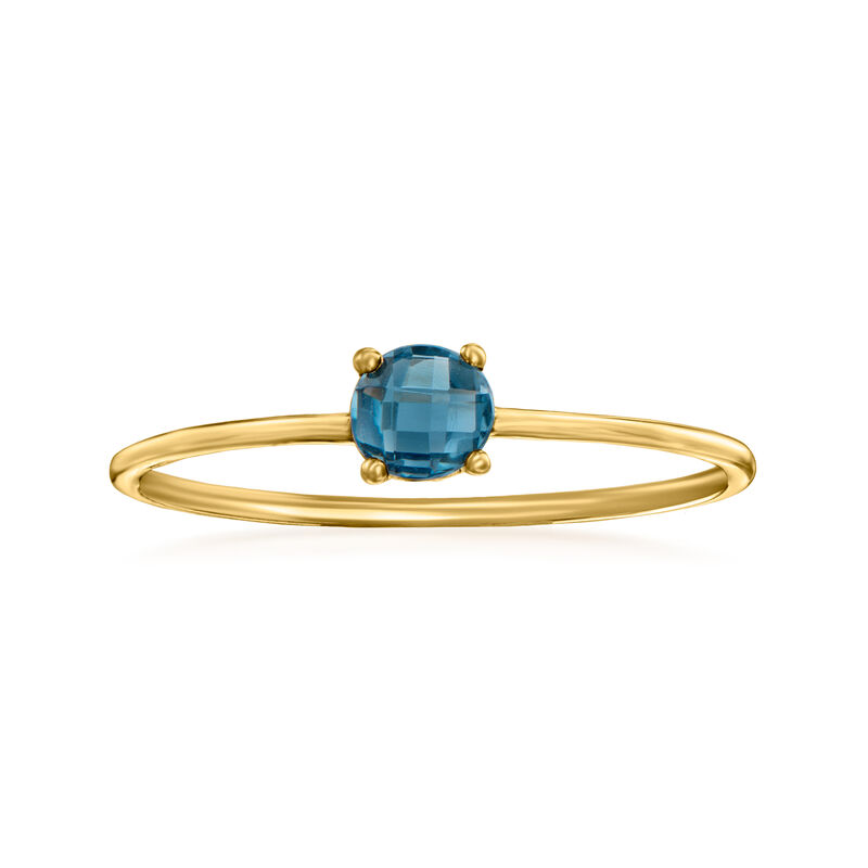 .20 Carat London Blue Topaz Ring in 14kt Yellow Gold image number 0