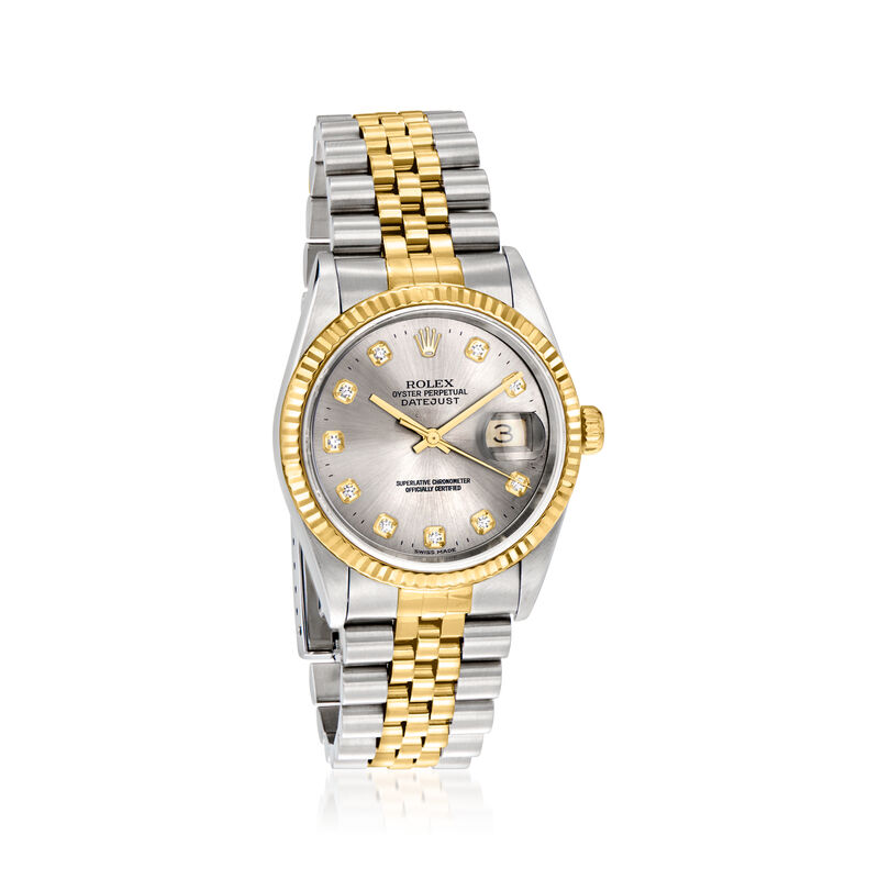 Pre-Owned Rolex Datejust Men's 36mm Automatic Stainless Steel and 18kt Yellow Gold Watch image number 0