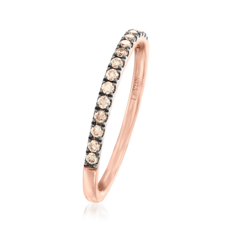 Le Vian &quot;Chocolatier&quot; .20 ct. t.w. Chocolate Diamond Ring in 14kt Strawberry Gold image number 2