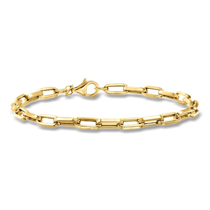 Italian 14kt Yellow Gold Paper Clip Link Bracelet image number 0