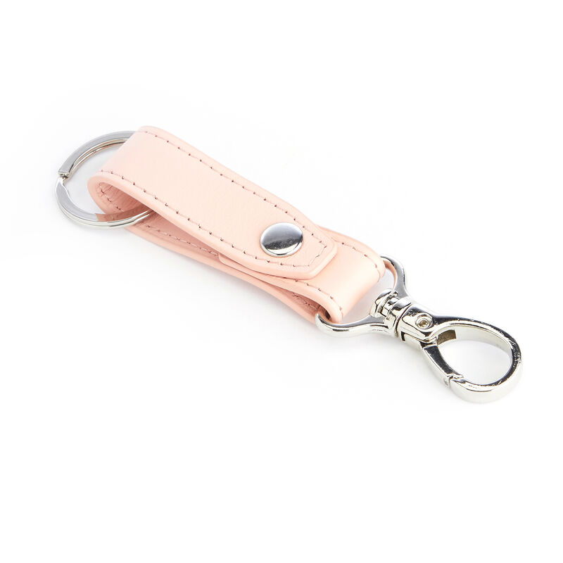 Royce Contemporary Pink Leather Three-Initial Valet Key Chain image number 1