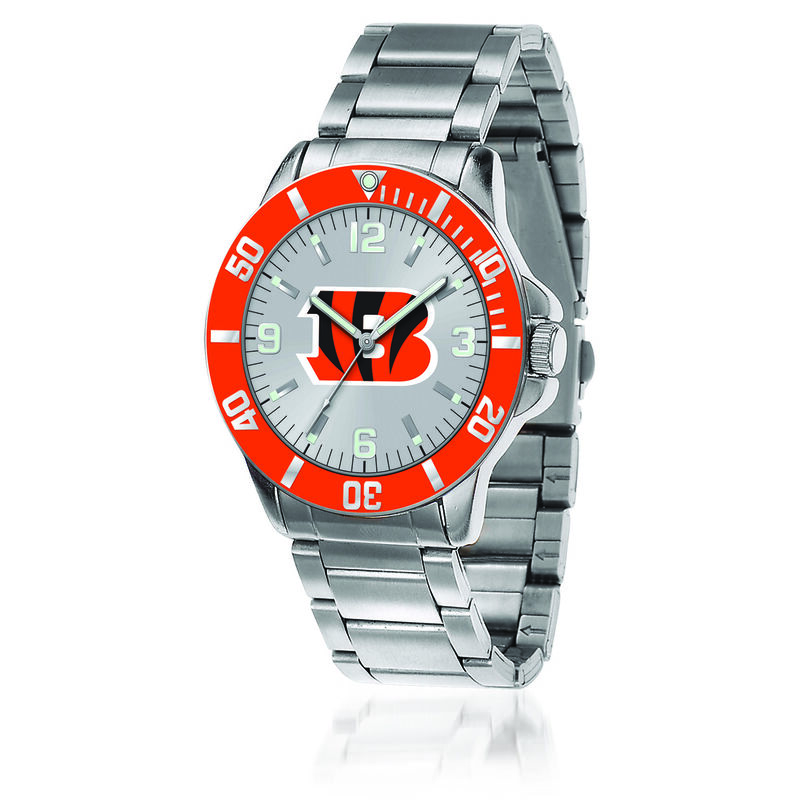 Men's 46mm NFL Cincinnati Bengals Stainless Steel Key Watch image number 0
