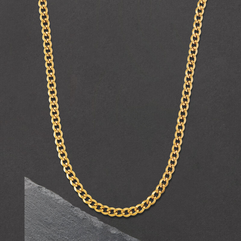 Italian 18kt Yellow Gold Curb-Link Necklace image number 2