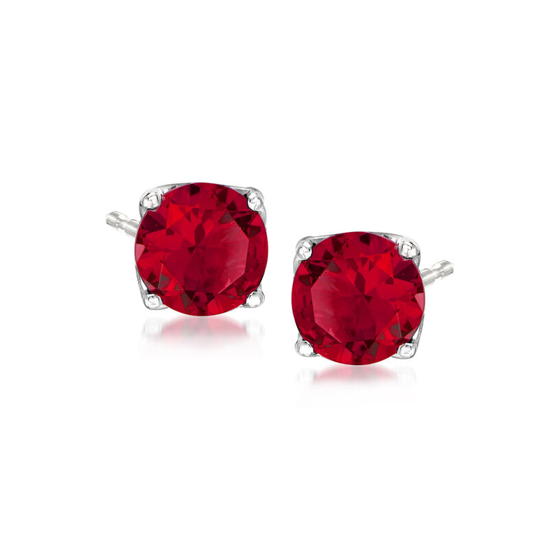 6.00 ct. t.w. Simulated Multi-Gemstone Jewelry Set: Three Pairs of Stud Earrings image number 2