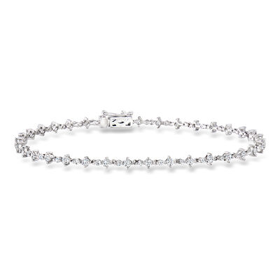 C. 1990 Vintage 1.45 ct. t.w. Diamond Bracelet in 18kt White Gold