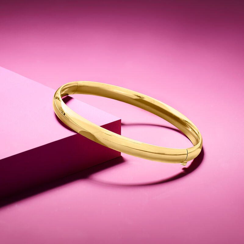 14kt Yellow Gold Polished Bangle Bracelet image number 2