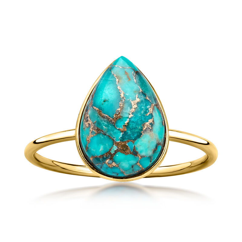 Turquoise Ring in 10kt Yellow Gold image number 0