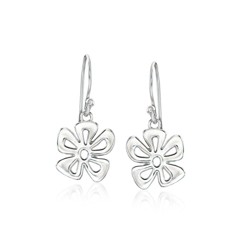 Zina Sterling Silver &quot;Tiki&quot; Flower Drop Earrings image number 0