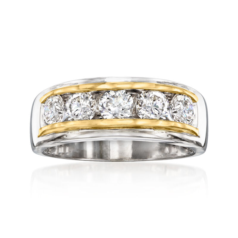 Men's 2.00 ct. t.w. Lab-Grown Diamond Ring in 14kt Two-Tone Gold image number 0
