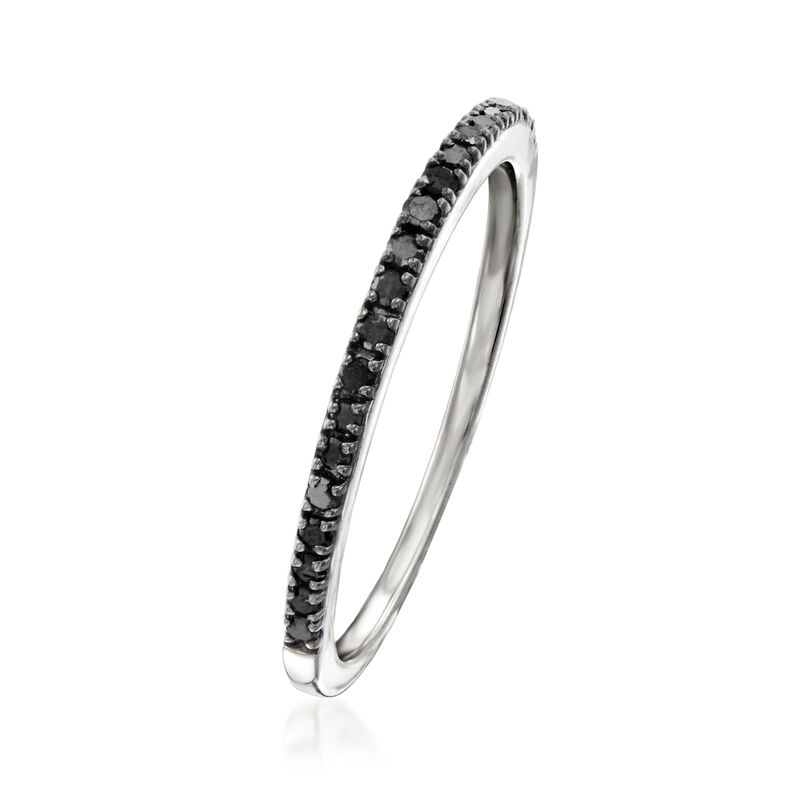 .15 ct. t.w. Black Diamond Ring in Sterling Silver image number 2