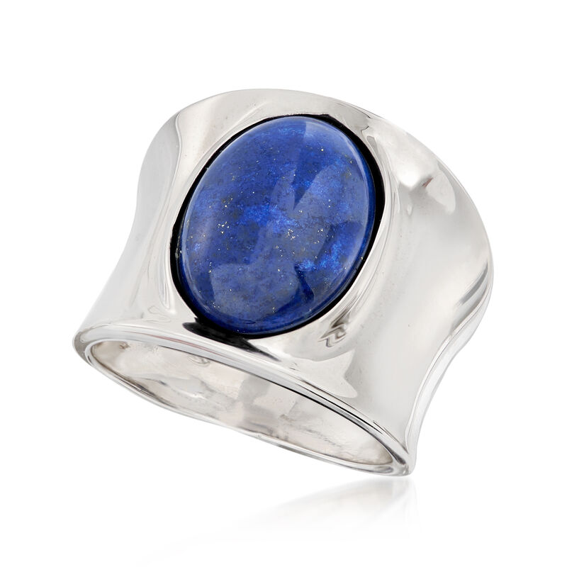 Italian Lapis Ring in Sterling Silver image number 3