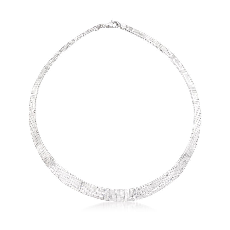 Italian Sterling Silver Greek Key Cleopatra Necklace image number 0