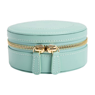 WOLF &quot;Sophia&quot; Jade Leather Mini Jewelry Zip Case