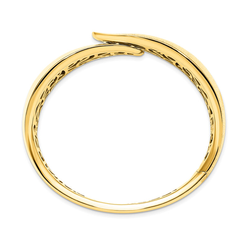 Italian 18kt Yellow Gold Crisscross Cuff Bracelet. 7&quot; image number 1