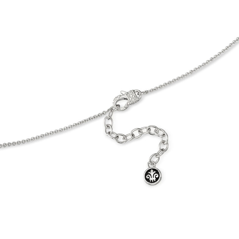 Andrea Candela &quot;La Romana&quot; .55 Carat Swiss Blue Topaz Necklace in Sterling Silver and 18kt Yellow Gold image number 2