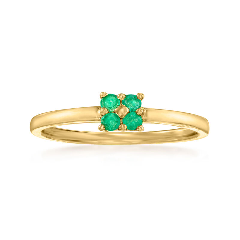 .10 ct. t.w. Emerald Ring in 14kt Yellow Gold image number 0