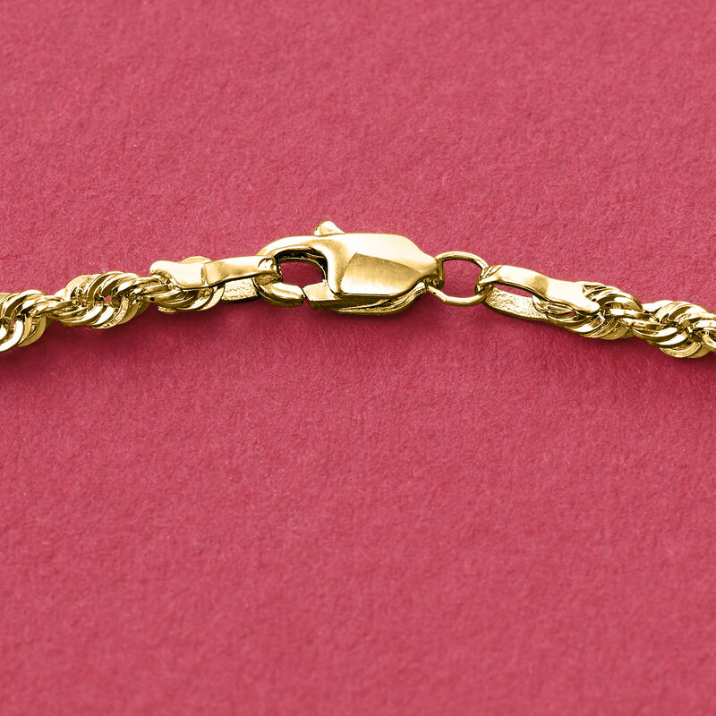 3.2mm 14kt Yellow Gold Rope-Chain Necklace image number 2
