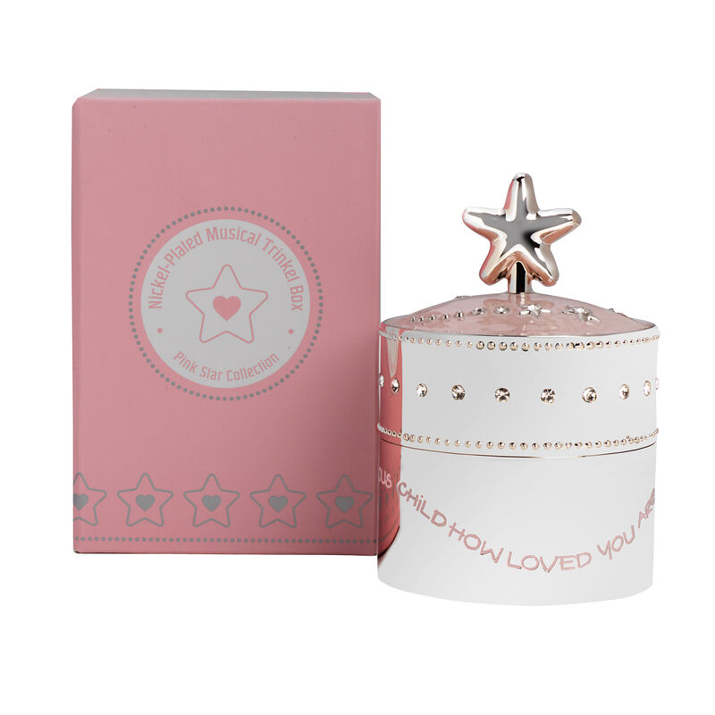 Wallace Musical Baby Trinket Box - Pink Star  image number 4