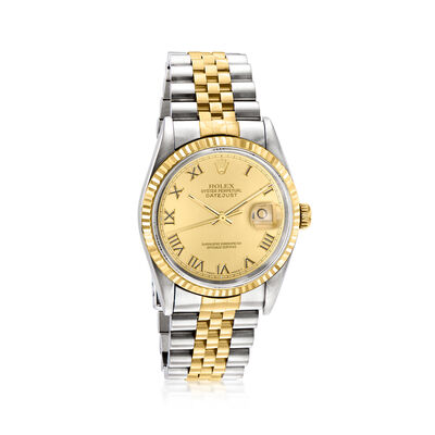 Pre-Owned Rolex Datejust Men's 36mm Automatic Stainless Steel and 18kt Yellow Gold Watch