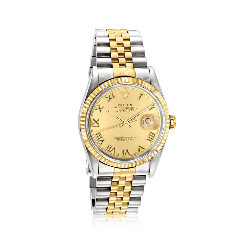 Pre-Owned Rolex Datejust Men's 36mm Automatic Stainless Steel and 18kt Yellow Gold Watch image number 0