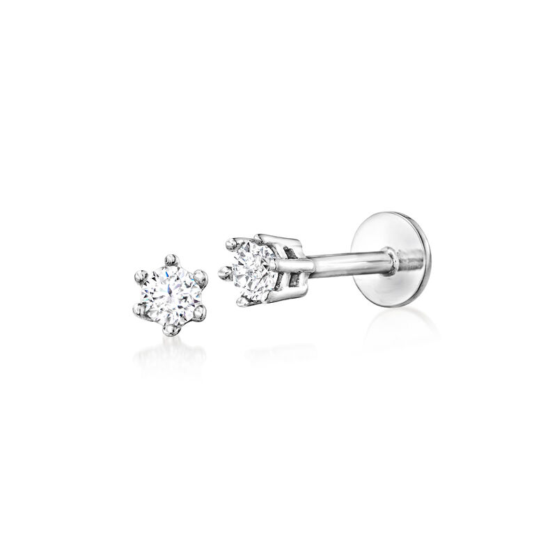.10 ct. t.w. Diamond Flat-Back Stud Earrings in Sterling Silver image number 0