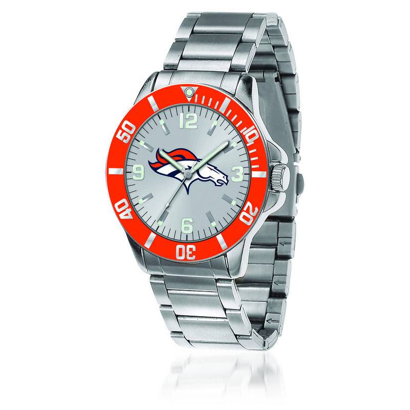 Men's 46mm NFL Denver Broncos Stainless Steel Key Watch image number 0